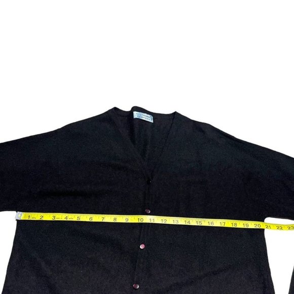 Pashmina Wool Black Cardigan Size Large - Picture 3 of 6